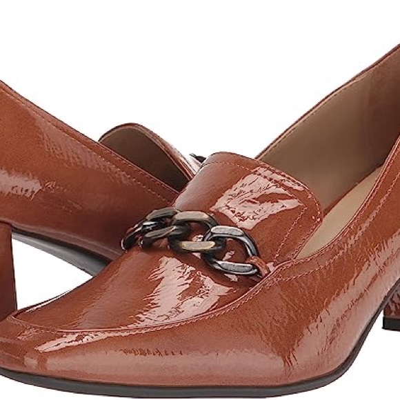 NATURALIZER WYNRIE LOAFERS BLOCK HEEL TAWNY BROWN SZ 9 - Picture 7 of 13